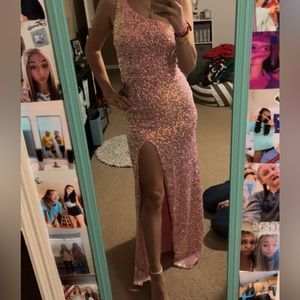 pink prom dress